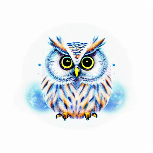 Owl With Full Moons For Eyes