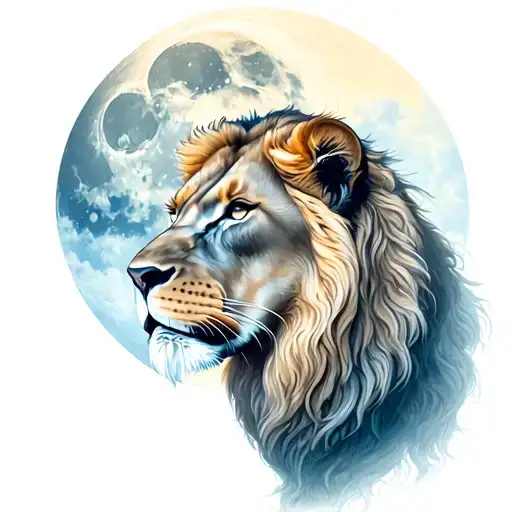 Lioness With Moon