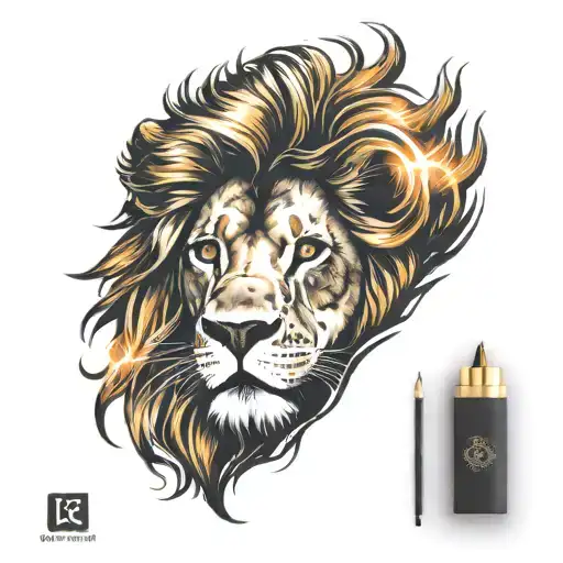Lion With A Suns Mane Symbolizing Pride