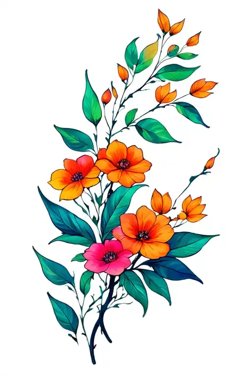 Autumn Floral Willow