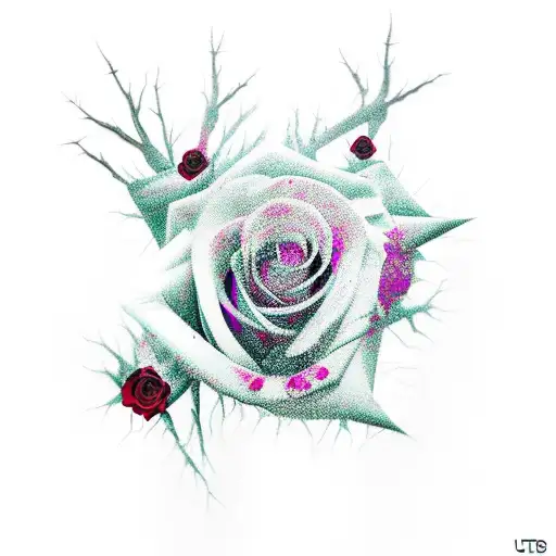 Black Rose With Blood On Thorns