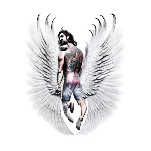 Male Fallen Angel Featherless Wing