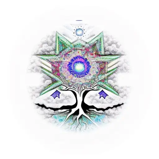 Tree Of Life With Stars Of David