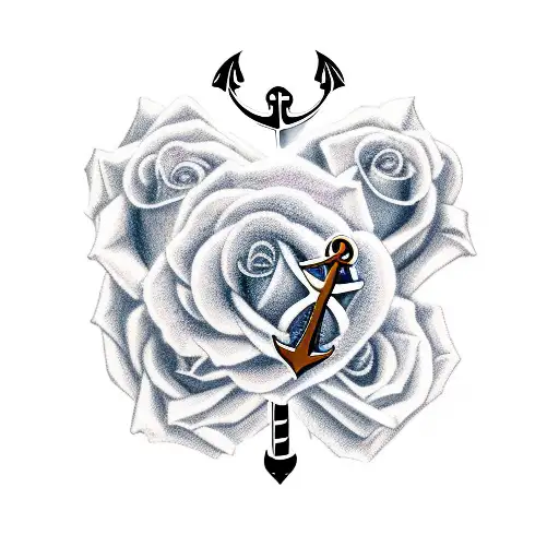 Rose And Anchor And Cross