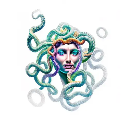 Medusa Greek Key