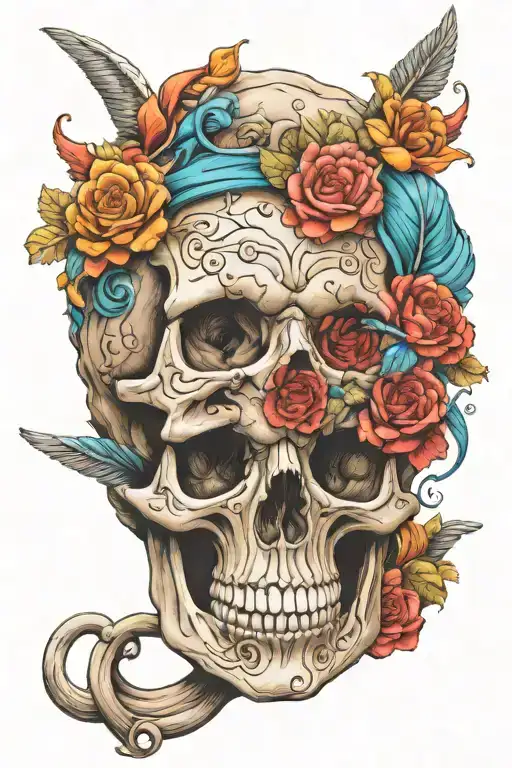 David Statue Head Skull Wearing