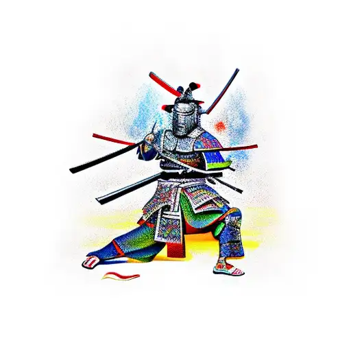Samurai Fighting Another Samurai