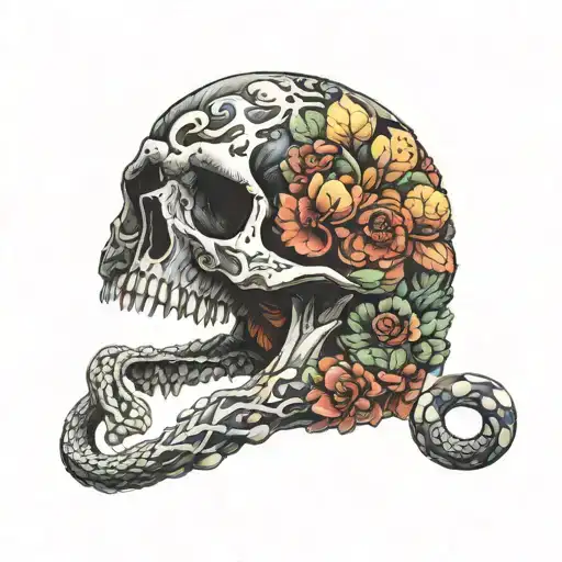 Snake And Skull
