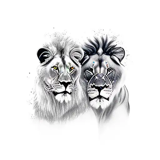 Hunting Lion And Lioness