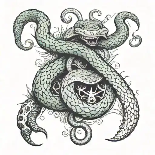 Quote 'Snake Going Down The Leg