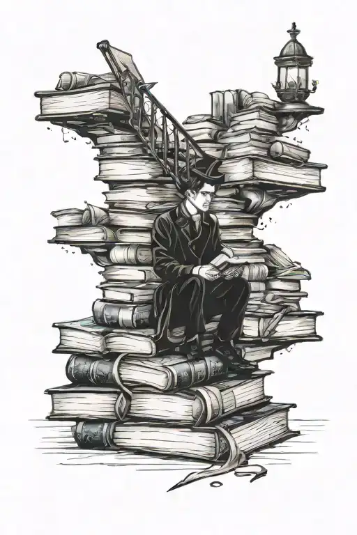 Books Staircase Goth Little Prince