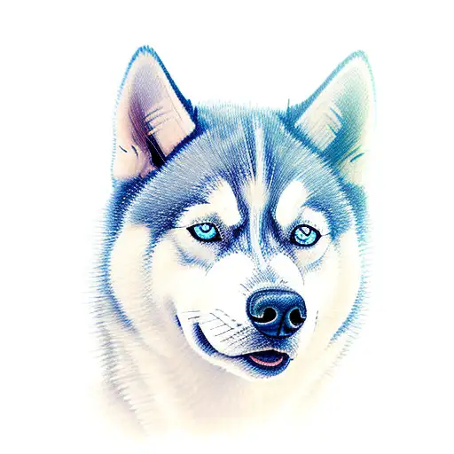 Husky With Blue Eyes
