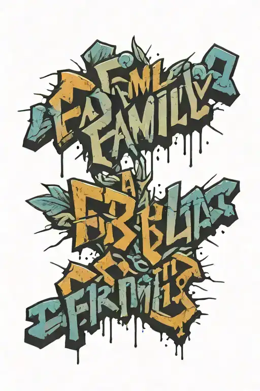 Family Graffiti Old Skool Lettering Lettering