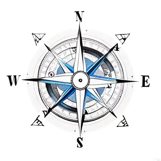 Compass With Map And Aireplane