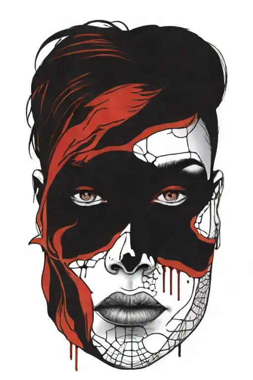 Bloody Face Of A Woman