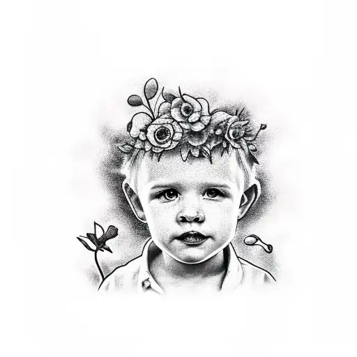 Little Boy With Flower
