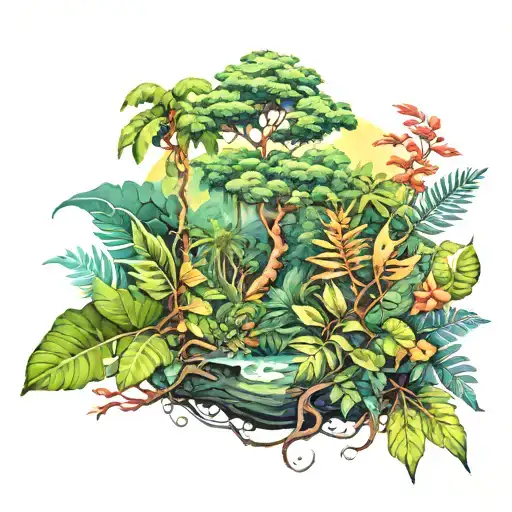 Jungle And Tree And Leaves