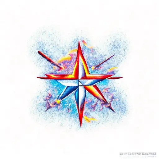 A Lone Star With Fire