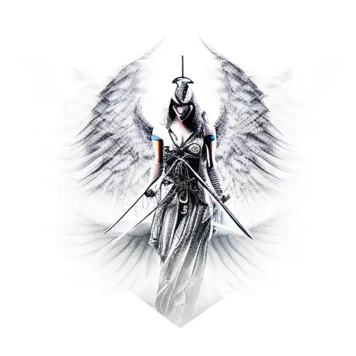 Dark Angel Prying With Sword