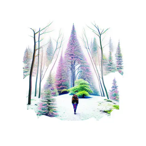 Outdoor Hike In The Woods