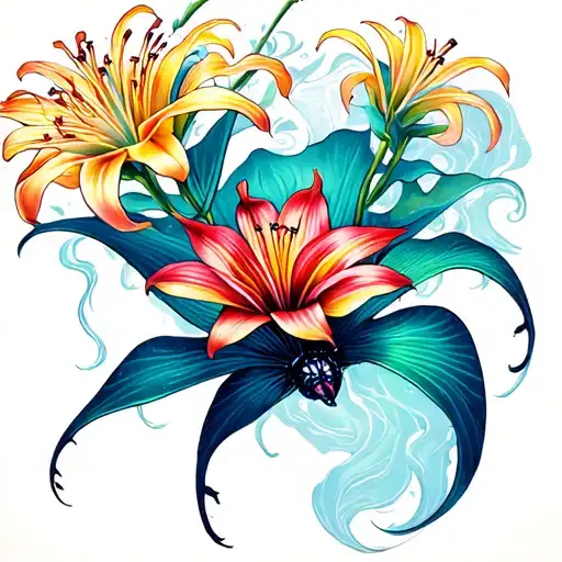 Spider Lily And Sting Ray