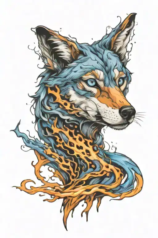 Sleve Rip Wolf Blue Eyes Like Fire