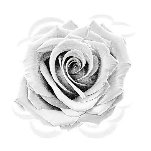 Rose With The Name Kavion On The Side In Cursive