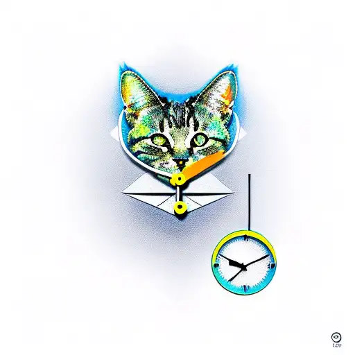Cat With Clock