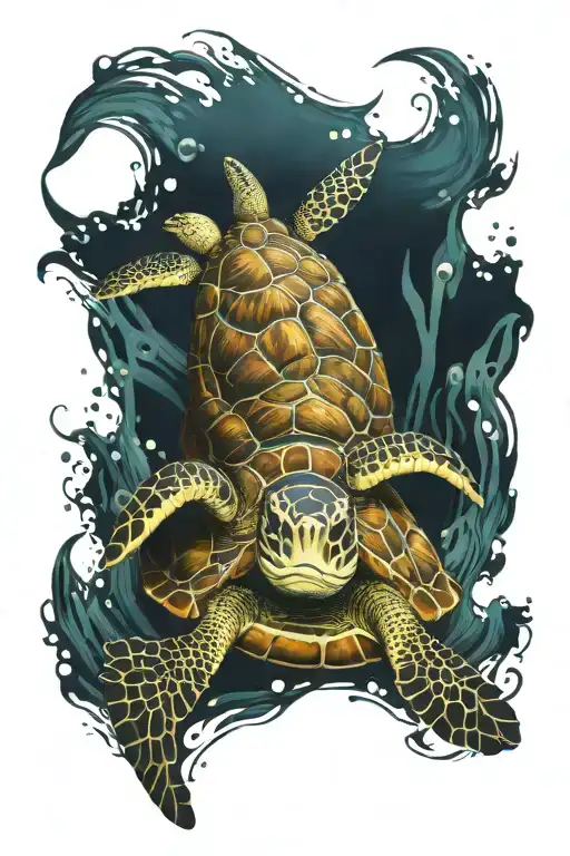 Sea Turtle Swimming Gracefully