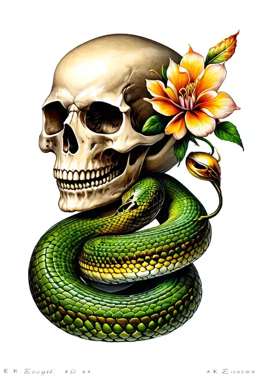 Skull And Snake