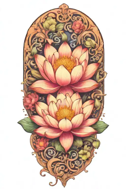 Lotus Flower Surrounded