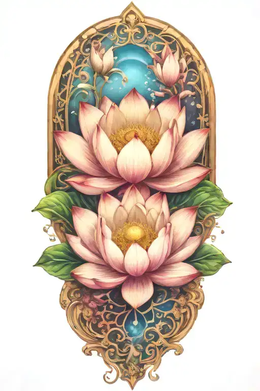Lotus Flower Surrounded