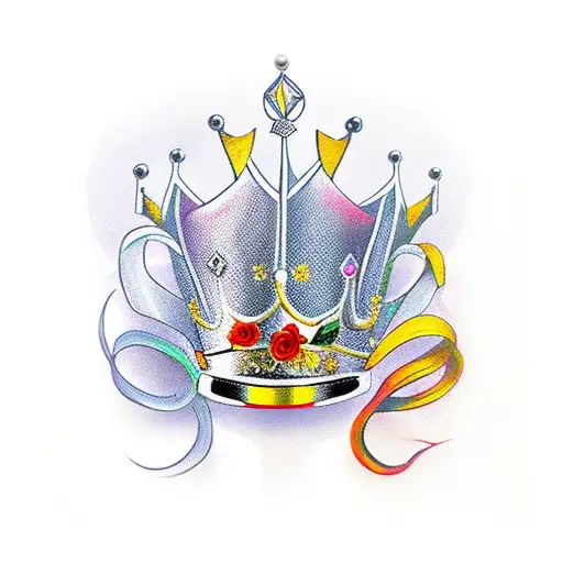 Queen's Crown And Roses