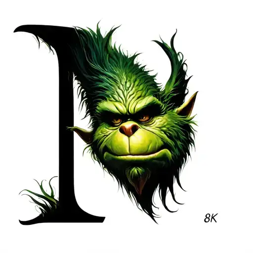 P Initial Into A Grinch