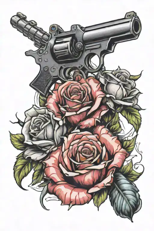Roses And A Gun Intertwined
