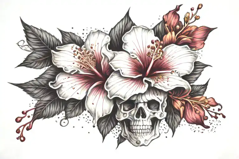 I Will Rise Up With Hibiscus And Diamonds Sparkles With Space