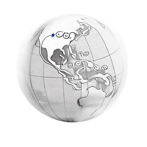 A Quill Pen With A Trail Of Words Forming A Globe