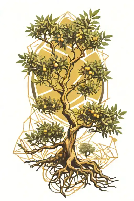 Geometric Olive Tree