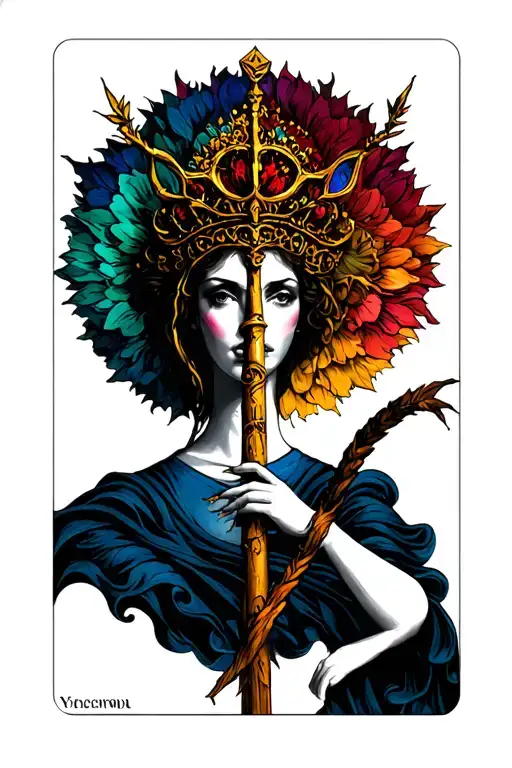 Queen Of Wands Tarot Card