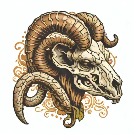 Aries Ram Skull