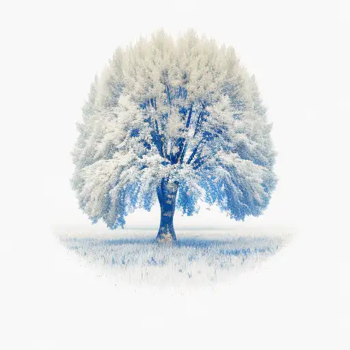 A Shovel Leaning Against An Poplar Tree