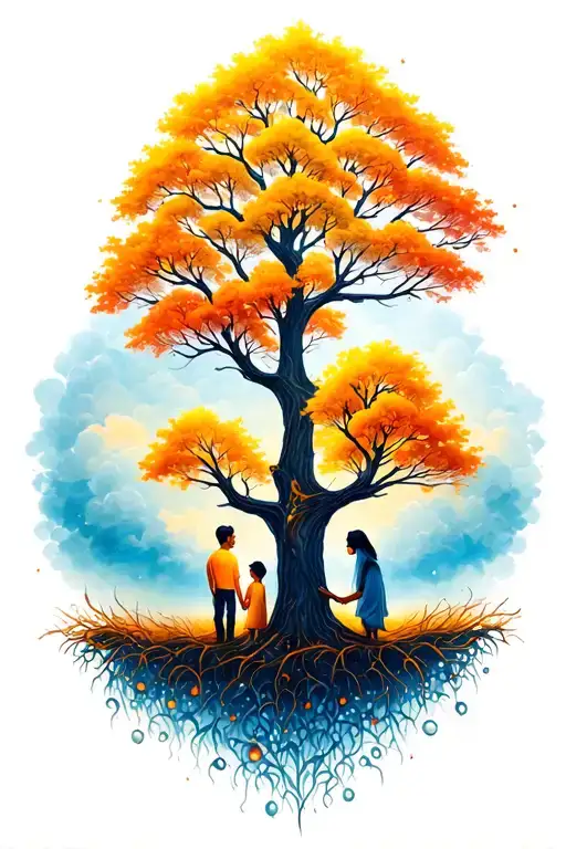 Family Tree 2 Kids Boy And Girl