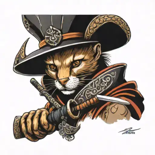 Weasel Samurai Warrior