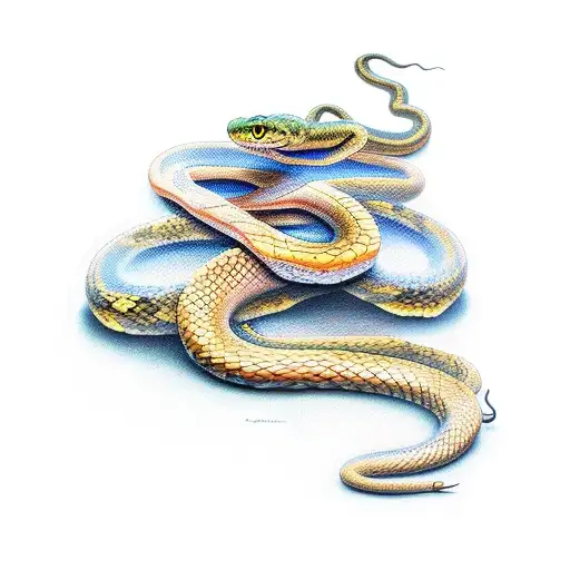 A Snake Around A Fire