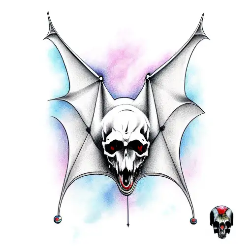 Bat With Skulls