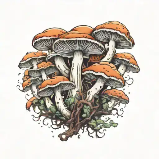 Mushrooms Changing Color