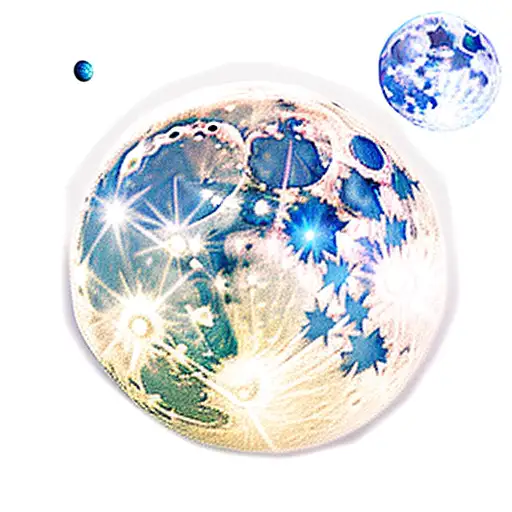 Bright Shining Full Moon With Moonlight On The Ocean