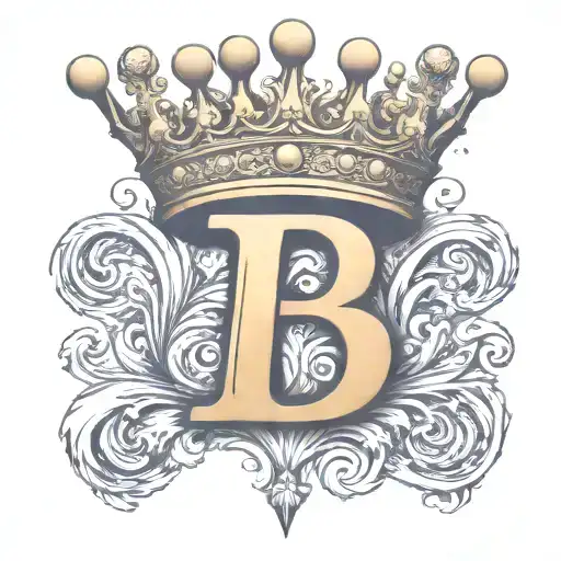 Letter B With A Crown On Top