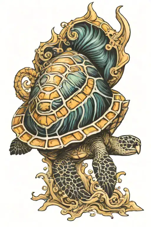 Sea Turtle Nautilus Shell