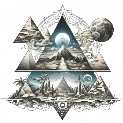 Chaotic Endless Mind Space And Pyramids